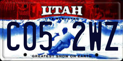 UT license plate C052WZ