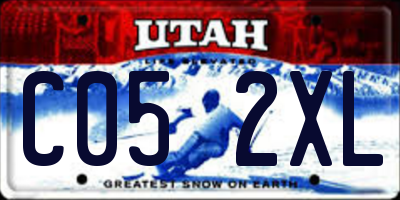 UT license plate C052XL