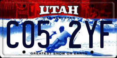 UT license plate C052YF