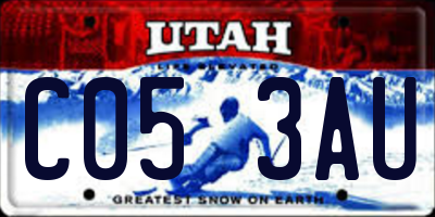 UT license plate C053AU