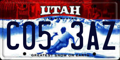 UT license plate C053AZ
