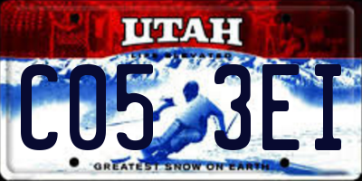 UT license plate C053EI