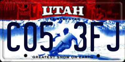UT license plate C053FJ