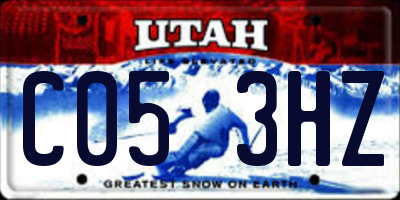 UT license plate C053HZ