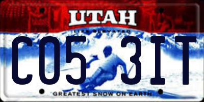 UT license plate C053IT