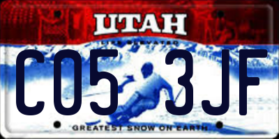 UT license plate C053JF