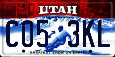 UT license plate C053KL