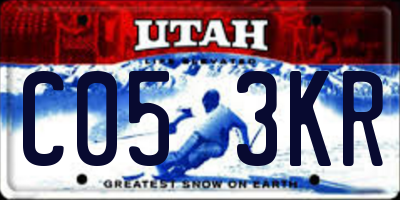 UT license plate C053KR