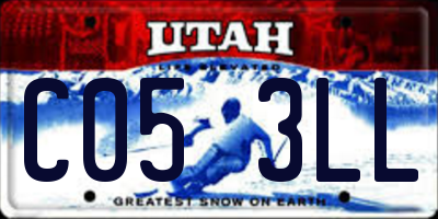 UT license plate C053LL