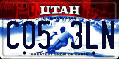 UT license plate C053LN