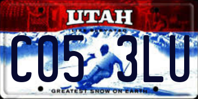 UT license plate C053LU