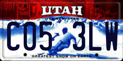UT license plate C053LW