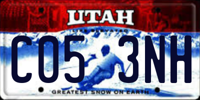 UT license plate C053NH