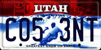 UT license plate C053NT