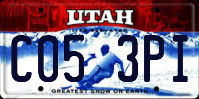 UT license plate C053PI