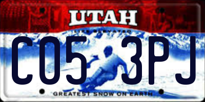 UT license plate C053PJ