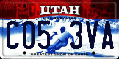 UT license plate C053VA