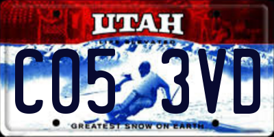 UT license plate C053VD