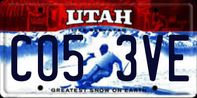 UT license plate C053VE