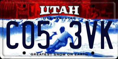UT license plate C053VK