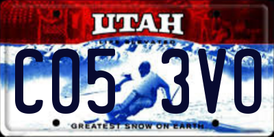 UT license plate C053VO
