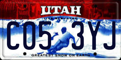 UT license plate C053YJ
