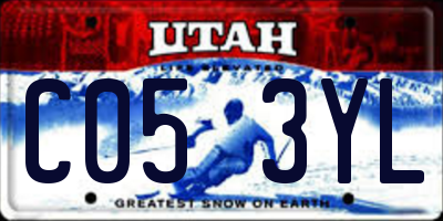 UT license plate C053YL