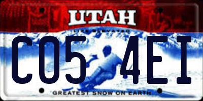 UT license plate C054EI