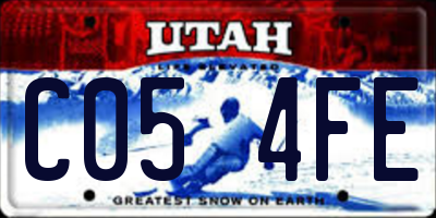 UT license plate C054FE