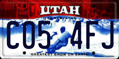 UT license plate C054FJ