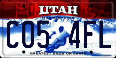 UT license plate C054FL