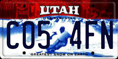 UT license plate C054FN