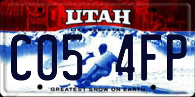UT license plate C054FP