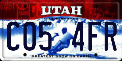UT license plate C054FR