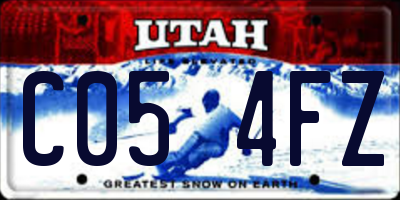 UT license plate C054FZ