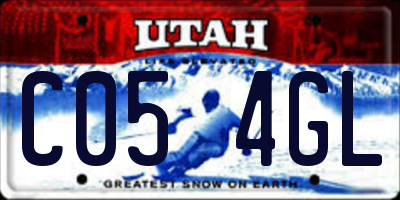 UT license plate C054GL