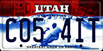 UT license plate C054IT