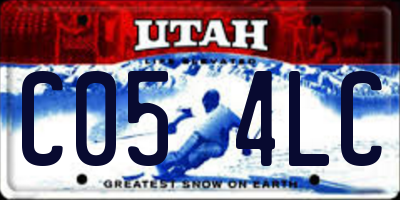 UT license plate C054LC