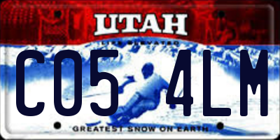 UT license plate C054LM
