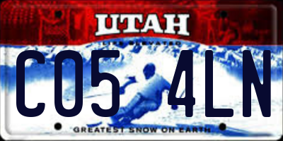 UT license plate C054LN