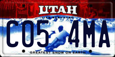 UT license plate C054MA