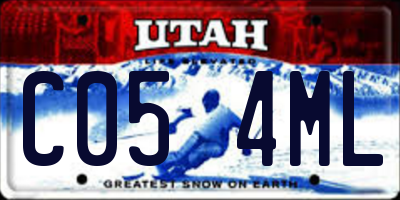 UT license plate C054ML
