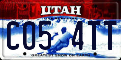 UT license plate C054TT