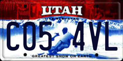 UT license plate C054VL