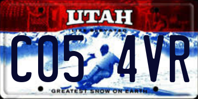 UT license plate C054VR