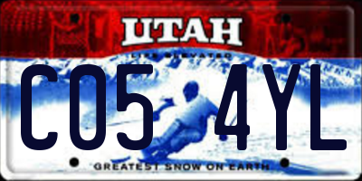 UT license plate C054YL