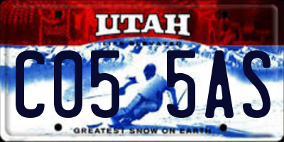 UT license plate C055AS
