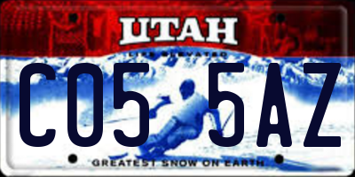 UT license plate C055AZ
