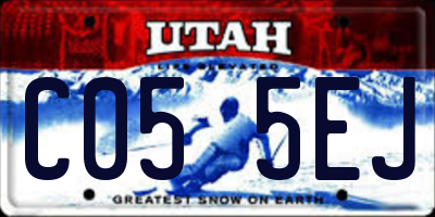 UT license plate C055EJ