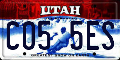UT license plate C055ES